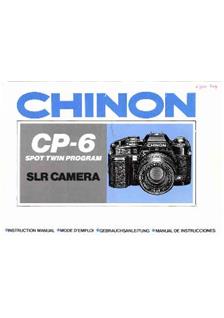 Chinon CP 6 manual. Camera Instructions.
